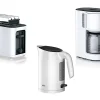 Castorama Grille Pain 2 Fentes Blanc + Bouilloire 1L Blanche + Cafetière 10 Tasses Blanche Braun grande promotion 7