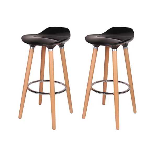 Castorama Lot De 2 Tabourets De Bar Cooke & Lewis Shira Noir Livraison gratuite 1