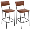 Castorama Lot De 2 Tabourets De Bar Dario Cognac en vente 7