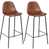 magasin pour Castorama Lot De 2 Tabourets De Bar Vladi Marron 5