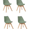 luxe soldes Castorama Lot De 4 Chaises De Table Baya Kaki 5