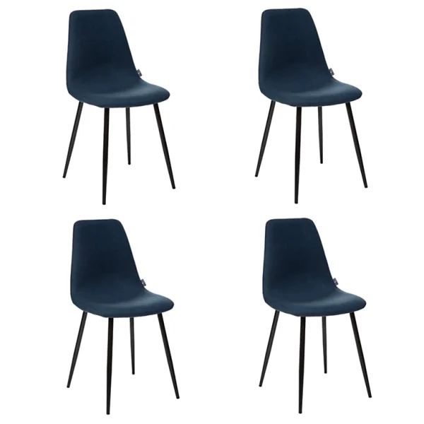 Castorama Lot De 4 Chaises De Table Tyka Bleu Nuit shopping pas cher 1