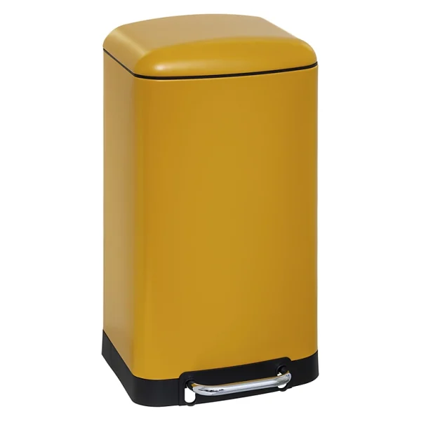 Castorama Poubelle à Pédale Rectangle Auriane 5Five 30L Jaune qualité supérieure 1