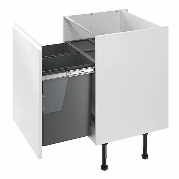 outlet Castorama Poubelle De Tri Coulissante GoodHome Vigote 60 Cm, 2 Bacs 1