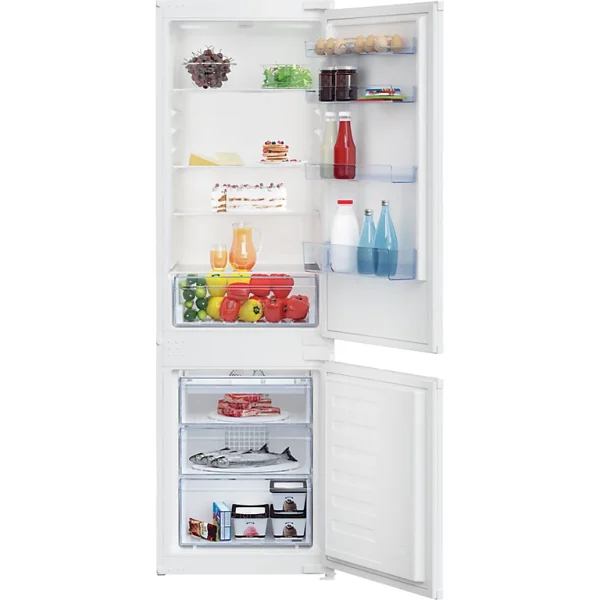 site en ligne Castorama Réfrigérateur Congélateur Encastrable Porte Réversible Beko ICQFD373 193L / 69L, Blanc 1